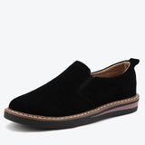 Shoes Oxford Flat Platform Sneakers Female Casual Slip On Sewing Footwear Autumn 2021 Elastic Band Ladies Moccasins