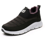 Winter Vulcanized Shoes Warm Fur Sneakers Soft Slip Shoe On Flat Mom Ladies Casual Comfortable Female Snow 2021