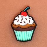 PVC Dessert Shoe Buckle Accessories Various ice creams Shoes Decoration Jibz for Croc Charms Bracelets Kids Gifts