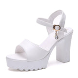 Breakj 2025 New Korean Version Of The Thick Heel With Fish Mouth Sandals Waterproof Table Set High Heel Thick-Soled Women's