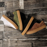 o'clock Casual Men's Genuine Leather Shoes Classic Pig Skin Male Lace-up Sneakers Quality Flats Moccasins Suede