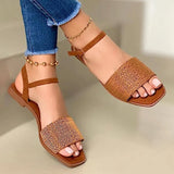 Summer Sandals Women Flats Open Toe Slip-On Outdoor Beach Flat Shoes for Women Classic Casual Solid Color Sandals 2021