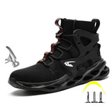 Size Men's Spring Steel Toe Cap Work Shoes Midsole Safety Hard-Wearing Sneaker Male Casual Trainers Zapatillas