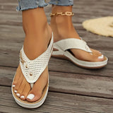 Thick-Bottomed Cool Slippers Women's 2025 Summer New Beach Waterproof Table Clip Women's Shoes