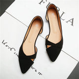Bird New Fashion Pointed Head Shallow Mouth Side Empty Flat With Flat Bottom Pregnant Women With Versatile Single Shoes Powder Black Work Women's