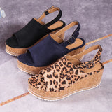 Breakj Size 2023 Summer New Cake With Buckle Sandals Female Hemp Rope Woven Wedge Platform