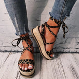 New Women Platform Sandals Fashion Snakeskin Buckle Strap Mid Heel Shoes Wedding Party Dress Female Sandals Shoes