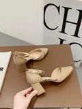 Breakj Shoes 2025 New Baotou Sandals Women's Summer Thick And Summer With Summer Bridesmaids High Heels
