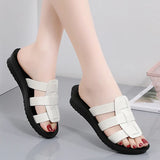 Breakj 2024 New Summer Flat-Bottomed Slippers Women's Ocean Gas Soft-Soled Women's Shoes Fashion Casual Ladies