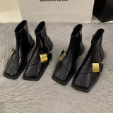 Breakj British Style Martens Women's Shoes 2024 New Spring And Autumn Winter Vintage French Short Boots