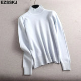 color basic sweater thick Sweater Women Pullover Casual Half Turtleneck Long Sleeve Knit Sweater Female