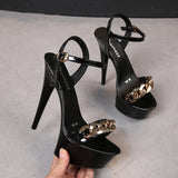 Breakj Button Buckle 13CM15CM Slippers Women's Summer Waterproof Platform Anti-Slip Platform Sexy