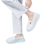 Breakj Quality Small White Shoes Female Nurse Shoes Professional Students Treasure Mom Home Comfortable Flat Bottom Four Seasons Regular Hot
