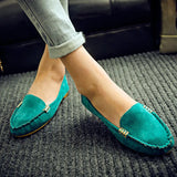 Version Of Women 2023 Spring And Autumn Shallow Mouth Bean Shoes Flat Heel Single Shoes Women A Foot Pedal Women's Shoes Lazy Shoes Large Size