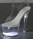 Breakj 34-43 Hate Sky High Nightclub High Shoes Luminous Sandals Women's Shoes Show Pole Dancing Shoes Crystal