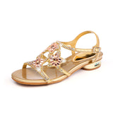 New Bohemian Diamond Sandals Women Wear Fashionable And Comfortable Anti-Slippery Flat-Soled Sandals In