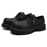 Breakj 2024 Web Celebrity Advanced Feeling Thick Bottom Korean Version Black Dress Business Casual Fashion Derby Shoes
