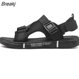 New Summer Outdoor Breathable Comfort Slip on Open Shoes Casual Men Outdoor Sport Flat Sandals Shoes Soft Bottom