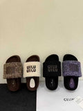 Women's High-End Hairy Slippers Wear 2024 New Autumn And Winter Cotton