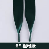 Lace Ribbon Candy Color Double Face Smooth Bud Silk Wide Flat Shoelaces 30