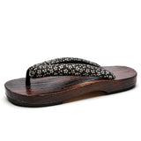 Men's Slippers Japanese Style Wooden Shoes Handmade Chinese Style Wooden Slippers Home Summer Sandals Flip Flops