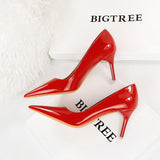Breakj Fashion Simple Thin With Ultra High With Bright Paint Skin Shallow Mouth Tip