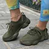 for Women Chunky Sneakers Breathable Comfortable Fashion Sports Shoes Mesh Green Black Woman Casual Shoes Flat Size