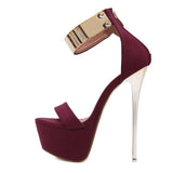 High Heels Summer Waterproof Nightclub Banquet Shoes With Large Size Stilettos