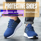 Safety Men Shoes Anti-Smashing Working Male Sneakers Indestructible Men's Casual Shoes Lightweight Safety Ankle Boots