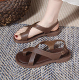 Breakj Shiyu 526 Clip-And-Word Buckle With Soft Flat-Soled Sandals Woman 2025 Summer New Student Korean Version Of The