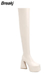 High Heeled Women Over The Knee High Boots Brand Design 2023 Winter Fashion Sexy Elegant Walking Comfy Women