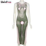 Puss Sexy Aesthetic Print Long Dresses Women Summer Sleeveless Bodycon Stretchy Hipster Club Streetwear 2021 New