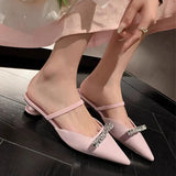 Flip-Flops In The Summer Of 2024, The New Sweet Baotou Heels A Pair Of Slippers In The Air And Round