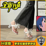 Style Sandals For Women In 2023 Summer Wear Fashionable Dress With Crystal And Bow Trendy High