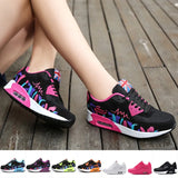 Running Sneakers Lace-up Air Cushion Breathable Mesh Sport Shoes Ladies Gym Sneakers Basketball Trainers Shoes