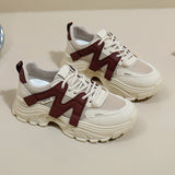 Breakj Korean Version Of The New Dad Shoes Female 2025 Spring Student Running Sports Thick Platform Increased Leisure Street Shot QRJ