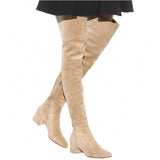 Breakj Fall / Winter 2024 New Over-Knee Fashion Boots Round Head Thick High-Heel Boots Plus Size Women's