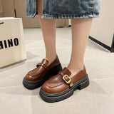 2024 New British Style Black Leather Shoes With Mary Jane