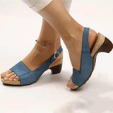 Breakj Women's Large Size 2025 Spring And Summer New Fish Mouth Beach Coarse Buckle With High Heel Women's
