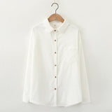 Style Women's Corduroy Shirt 2021 Spring New Casual Loose Women Long Sleeve Blouses and Tops Lady Blouse