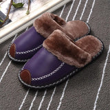 Slippers Winter Home Soft Floor Slippers For Men Female Indoor Plush Sewing Women Flat Shoes 2020 Couple Footwear