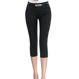 Women Summer Skinny Breeches Cropped Trousers High Waist Office Lady Slim Capris Pantalon Femme Woman Bodycon Pencil