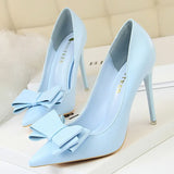 Shoes Bow-knot Pumps Women High Heels 2022 Fashion Women Heels Lady Stiletto Shoes Wedding Shoes Classic Pumps