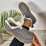New Fashion Plus Velvet Warm Northeast Cotton Boots Women Casual Solid Color Velvet Retro Large Size Snow