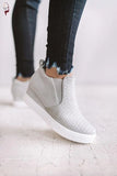 Woman Sneakers Gold Zipper Platform Trainers Women Shoes Casual Lace-Up Tenis Feminino Zapatos De Mujer Women