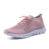 Sneaker Round Head Mesh Women Flat Shoes Breathable Trainer Walking Platform Buttom Casual Sneaker Lace Up Tenis