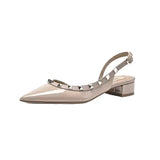Breakj Summer New Rivet With Buckle And Spring Bag Head Pointed Thick Helied Willow Shoes Sandals Women