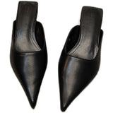 Spring New Temperament Shows Thin Pointed Cat With Baotou Cool Slippers Female Wear Thin With Casual Muller Half