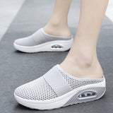 Women Mesh Lightweight Shoes Woman Slippers Wedge Shoes Female Air Cushion Sandals Thick Bottem Casual Sneakers Plus Size