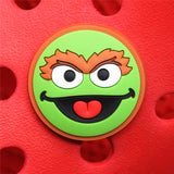 PVC Shoe Buckle Accessories Cartoon Pink Green Blue Monsters Shoes Decoration Jibz for Croc Charms Bracelets Kids